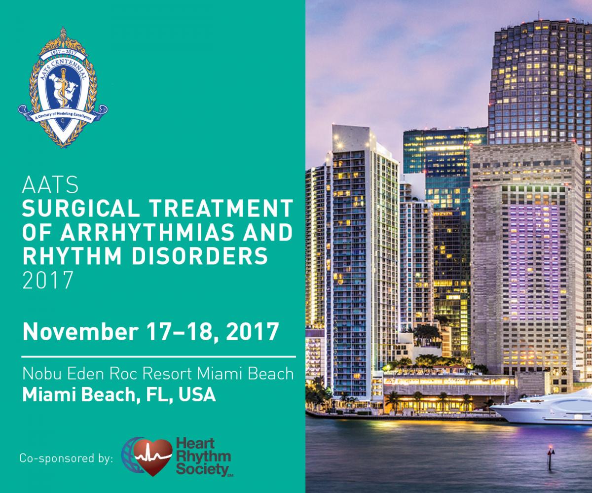 FirstEver AATS Surgical Treatment of Arrhythmias and Rhythm Disorders